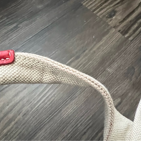 Prada Authentic Canvas Tote with Red Leather Trim - Picture 12 of 16